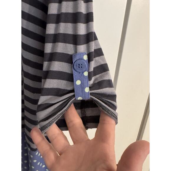 Matilda Jane Top Womens Sz M Lets Get Lost Blouse Striped Polka Dot Scoop Neck - Picture 6 of 11